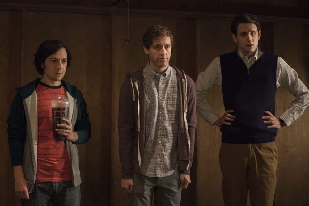 Episode 44 (season 5, episode 6), debut 4/29/18: Josh Brener, Thomas Middleditch, Zach Woods. photo: Ali Paige Goldstein/HBO