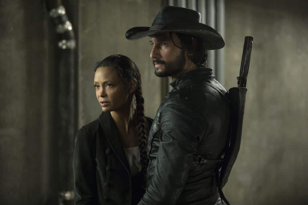 Episode 13 (season 2, episode 3), debut 5/6/18: Thandie Newton, Rodrigo Santoro. photo: John P. Johnson/HBO