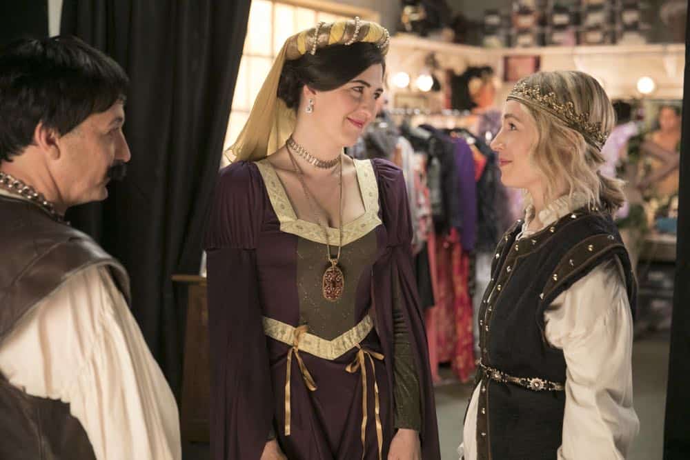 Episode 7 (debut 5/6/18): Alejandro Furth, D'Arcy Carden, Sarah Goldberg. photo: Jordin Althaus/HBO