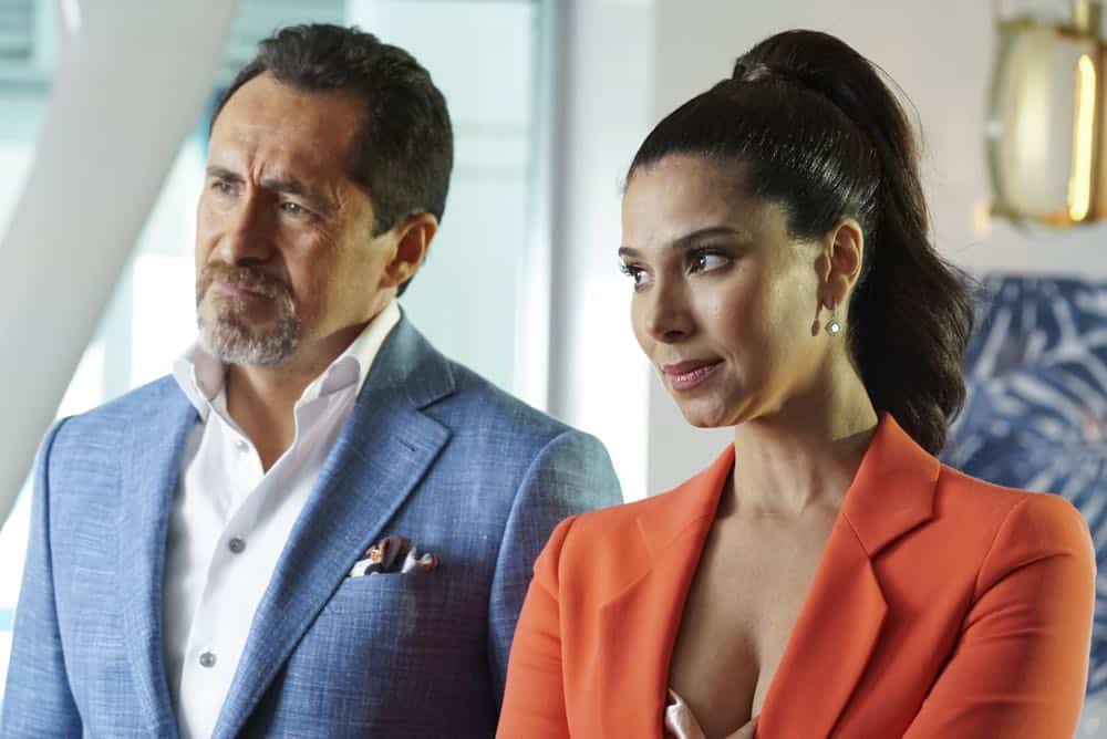 GRAND HOTEL - "Pilot" - Eva Longoria executive produces this bold, provocative drama set at the last family-owned hotel in multicultural Miami Beach. Charismatic Santiago Mendoza owns the hotel, while his glamorous second wife, Gigi, and their adult children enjoy the spoils of success. The hotel's loyal staff round out a contemporary, fresh take on an upstairs/downstairs story. Wealthy and beautiful guests bask in luxury, but scandals, escalating debt and explosive secrets hide beneath the picture-perfect exterior. The show is based on the Spanish series. (ABC/Eric McCandless) DEMIAN BICHIR, ROSELYN SANCHEZ