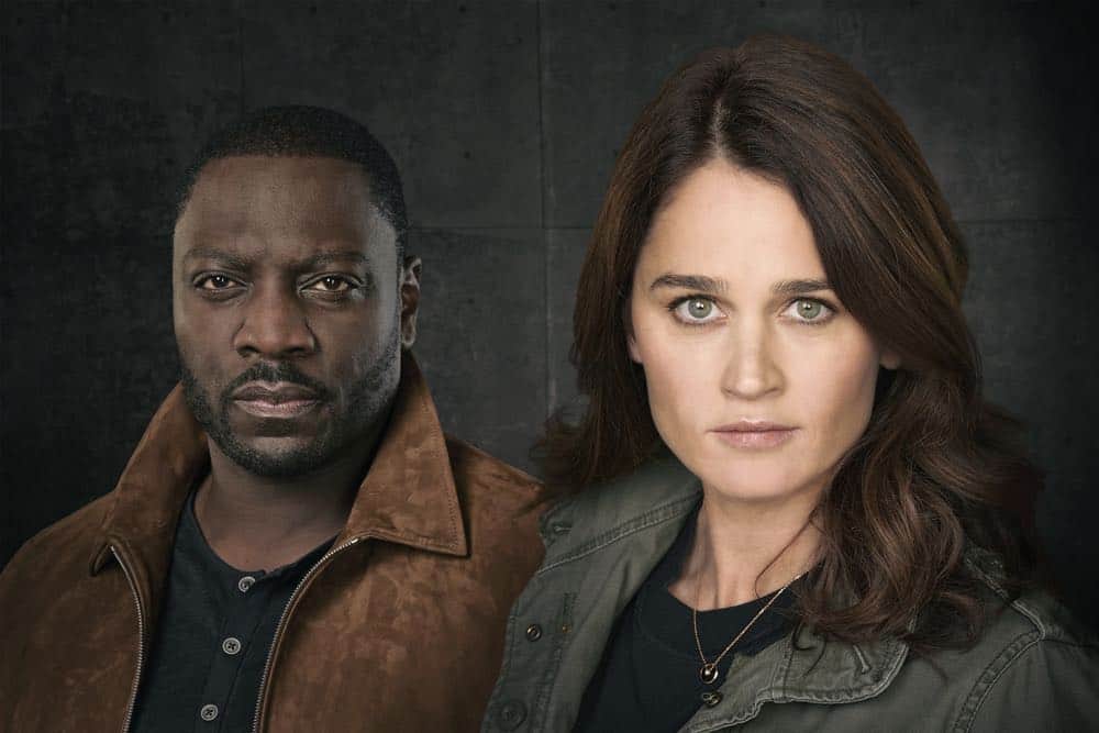 THE FIX - ABC's "The Fix" stars Adewale Akinnuoye-Agbaje as Sevvy Johnson, and Robin Tunney as Maya Travis. (ABC/Ed Herrera) THE FIX - ABC's "The Fix" stars Adewale Akinnuoye-Agbaje as Sevvy Johnson, and Robin Tunney as Maya Travis. (ABC/Ed Herrera)