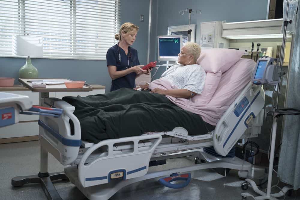 GREY'S ANATOMY - "With a Wonder and a Wild Desire"/"Broken Together" - During the first hour of the two-hour season premiere, the doctors at Grey Sloan Memorial vie for a new position. Meredith is seemingly distracted and struggles to stay focused, and Maggie finds herself the keeper of a big secret while Amelia and Owen try to figure out their relationship. Meanwhile, Jo and Alex's honeymoon doesn't go exactly as planned. In the second hour, new doctors continue to shake up the hospital in typical Grey Sloan manner. Meredith bonds with a patient while Jackson struggles with the meaning behind recent experiences; and after making a life-changing decision, Jo forms an unexpected alliance. The two-hour season premiere of "Grey's Anatomy" airs THURSDAY, SEPT. 27 (8:00-10:00 p.m. EDT), on The ABC Television Network. (ABC/Eric McCandless) ELLEM POMPEO, CAROLINE CLAY