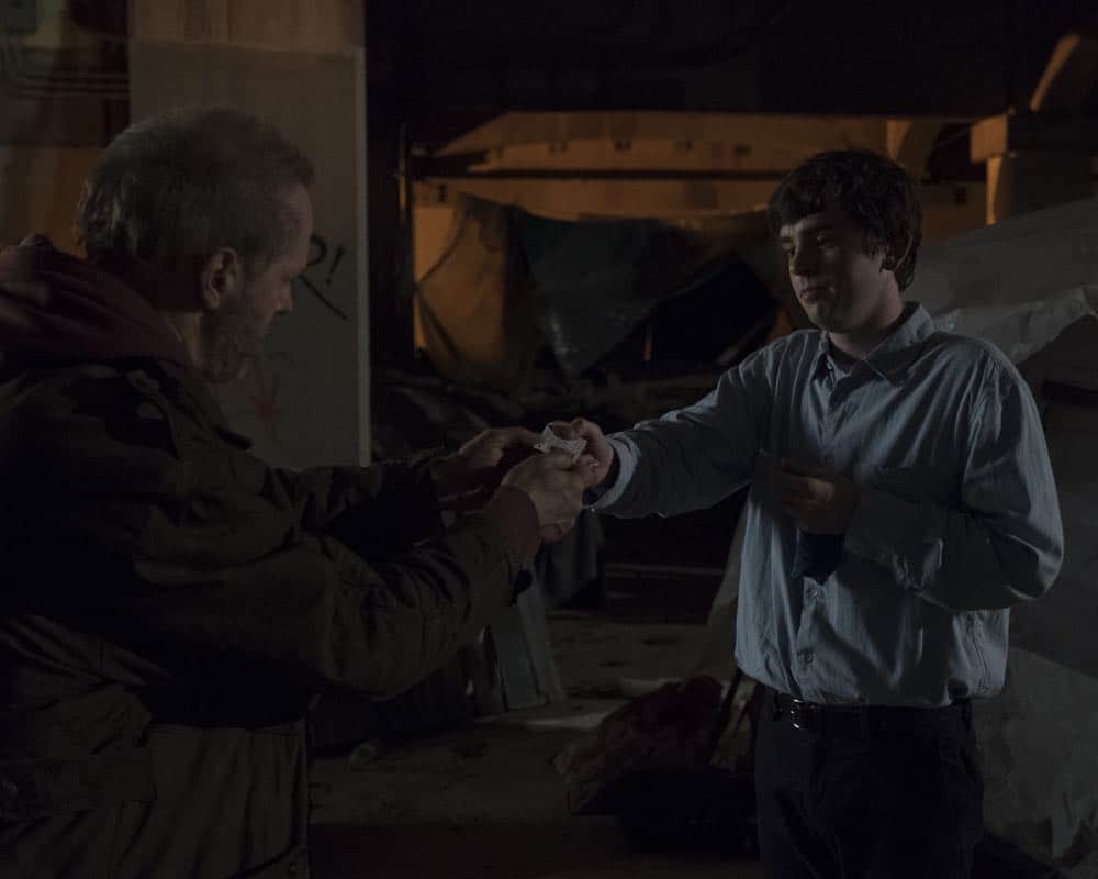 THE GOOD DOCTOR - "Hello" - Shaun’s (Freddie Highmore) proposed treatment for a homeless patient puts him and Jared (Chuku Modu) in Andrews’ (Hill Harper) crosshairs. Meanwhile, Claire (Antonia Thomas) tries to overcome Melendez’s (Nicholas Gonzalez) reluctance to do a risky heart operation while Glassman (Richard Schiff) must overcome his personal feelings about his oncologist, Dr. Marina Blaize (guest star Lisa Edelstein), and face a difficult decision about his health, on the season premiere of "The Good Doctor," MONDAY, SEPT. 24 (10:00-11:00 p.m. EDT), on The ABC Television Network. (ABC/Jeff Weddell) FREDDIE HIGHMORE