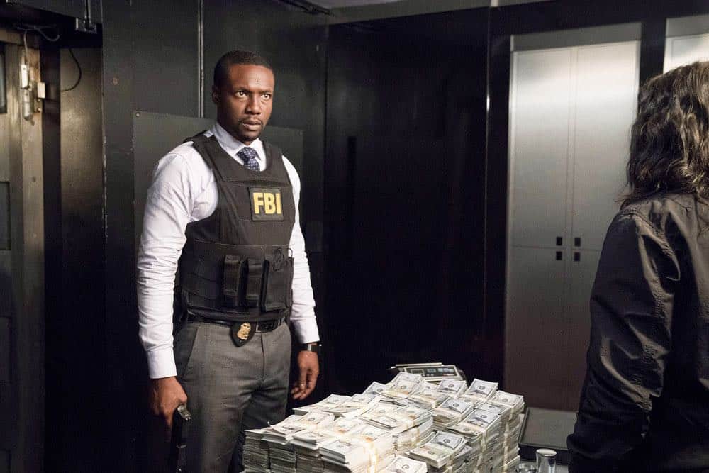 BLINDSPOT -- "Hella Duplicitous" Episode 401 -- Pictured: Rob Brown as Edgar Reade -- (Photo by: Virginia Sherwood/NBC/Warner Bros.)
