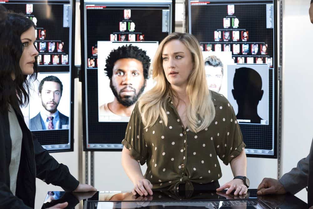 BLINDSPOT -- "Hella Duplicitous" Episode 401 -- Pictured: Ashley Johnson as Patterson -- (Photo by: Virginia Sherwood/NBC/Warner Bros.)