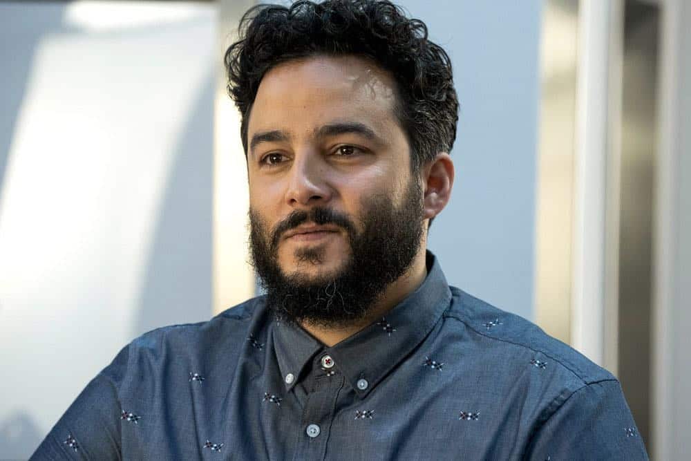BLINDSPOT -- "Hella Duplicitous" Episode 401 -- Pictured: Ennis Esmer as Rich Dotcom -- (Photo by: Virginia Sherwood/NBC/Warner Bros.)