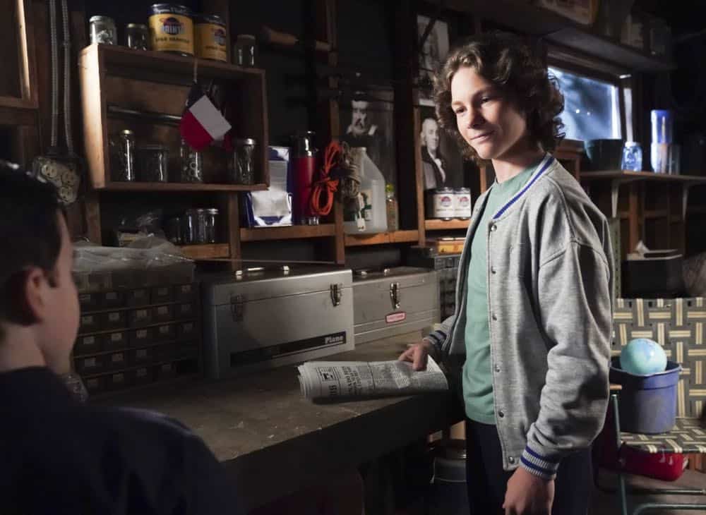 "A High-Pitched Buzz and Training Wheels" - Pictured: Georgie (Montana Jordan). After Sheldon dismantles the refrigerator to stop an annoying hum, he gets a paper route to pay for the repairs, on the second season premiere of YOUNG SHELDON, on a special night, Monday, Sept. 24 (8:31-9:01 PM, ET/PT) on the CBS Television Network. Photo: Sonja Flemming/CBS é2018 CBS Broadcasting, Inc. All Rights Reserved