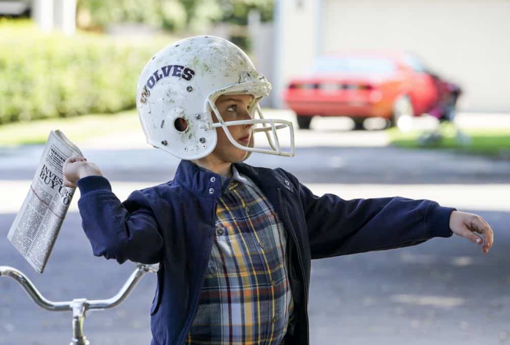 "A High-Pitched Buzz and Training Wheels" - Pictured: Sheldon (Iain Armitage). After Sheldon dismantles the refrigerator to stop an annoying hum, he gets a paper route to pay for the repairs, on the second season premiere of YOUNG SHELDON, on a special night, Monday, Sept. 24 (8:31-9:01 PM, ET/PT) on the CBS Television Network. Photo: Bill Inoshita/CBS é2018 CBS Broadcasting, Inc. All Rights Reserved.