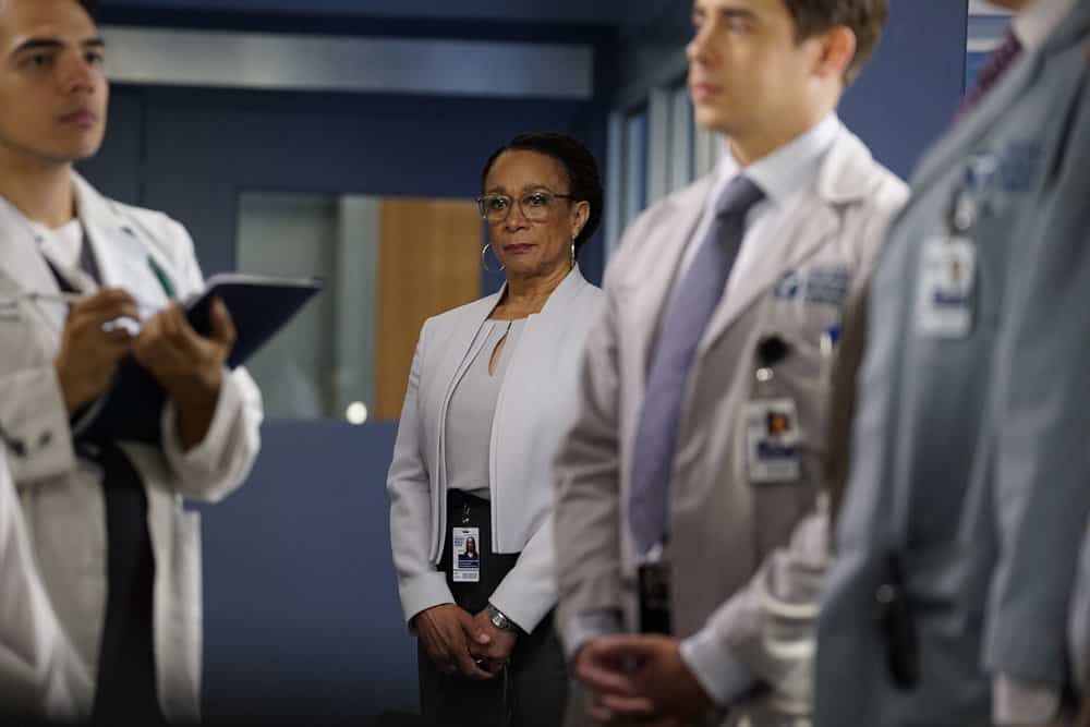 CHICAGO MED -- "Be My Better Half" Episode 401 -- Pictured: S. Epatha Merkerson as Sharon Goodwin -- (Photo by: Elizabeth Sisson/NBC) CHICAGO MED -- "Be My Better Half" Episode 401 -- Pictured: S. Epatha Merkerson as Sharon Goodwin -- (Photo by: Elizabeth Sisson/NBC)