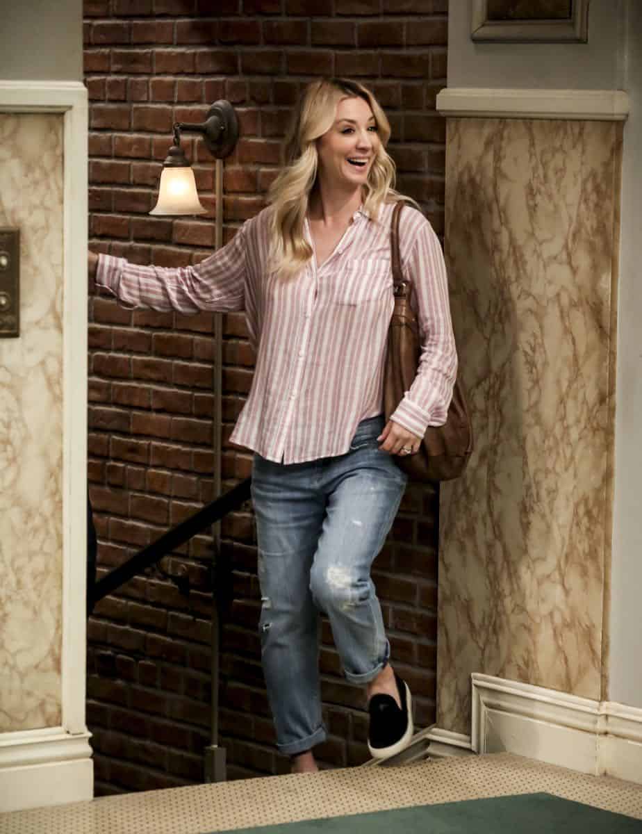 "The Conjugal Configuration" - Pictured: Penny (Kaley Cuoco). Sheldon and Amy's honeymoon runs aground in New York, while Penny and Leonard discover they are uncomfortably similar to Amy's parents, Mr. and Mrs. Fowler (Teller and Kathy Bates). Also, Koothrappali insults physicist Neil deGrasse Tyson and starts a Twitter war, on the 12th season premiere of THE BIG BANG THEORY, on a special night, Monday, Sept. 24 (8:00-8:30 PM, ET/PT) on the CBS Television Network. Photo: Michael Yarish/Warner Bros. Entertainment Inc. é 2018 WBEI. All rights reserved.