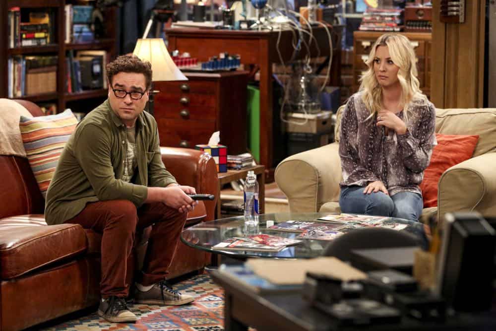 "The Conjugal Configuration" - Pictured: Leonard Hofstadter (Johnny Galecki) and Penny (Kaley Cuoco). Sheldon and Amy's honeymoon runs aground in New York, while Penny and Leonard discover they are uncomfortably similar to Amy's parents, Mr. and Mrs. Fowler (Teller and Kathy Bates). Also, Koothrappali insults physicist Neil deGrasse Tyson and starts a Twitter war, on the 12th season premiere of THE BIG BANG THEORY, on a special night, Monday, Sept. 24 (8:00-8:30 PM, ET/PT) on the CBS Television Network. Photo: Michael Yarish/Warner Bros. Entertainment Inc. é 2018 WBEI. All rights reserved.
