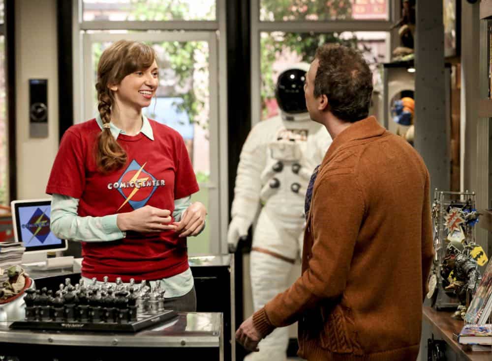 "The Wedding Gift Wormhole" -- Pictured: Denise (Lauren Lapkus) and Stuart (Kevin Sussman. Sheldon and Amy drive themselves crazy trying to figure out what "perfect gift" Leonard and Penny gave them for their wedding. Also, Koothrappali decides he wants to settle down and asks his father to arrange a marriage for him, on THE BIG BANG THEORY, when it moves to its regular time slot, Thursday, Sept. 27 (8:00-8:31 PM, ET/PT) on the CBS Television Network. Photo: Michael Yarish/CBS é2018 CBS Broadcasting, Inc. All Rights Reserved.