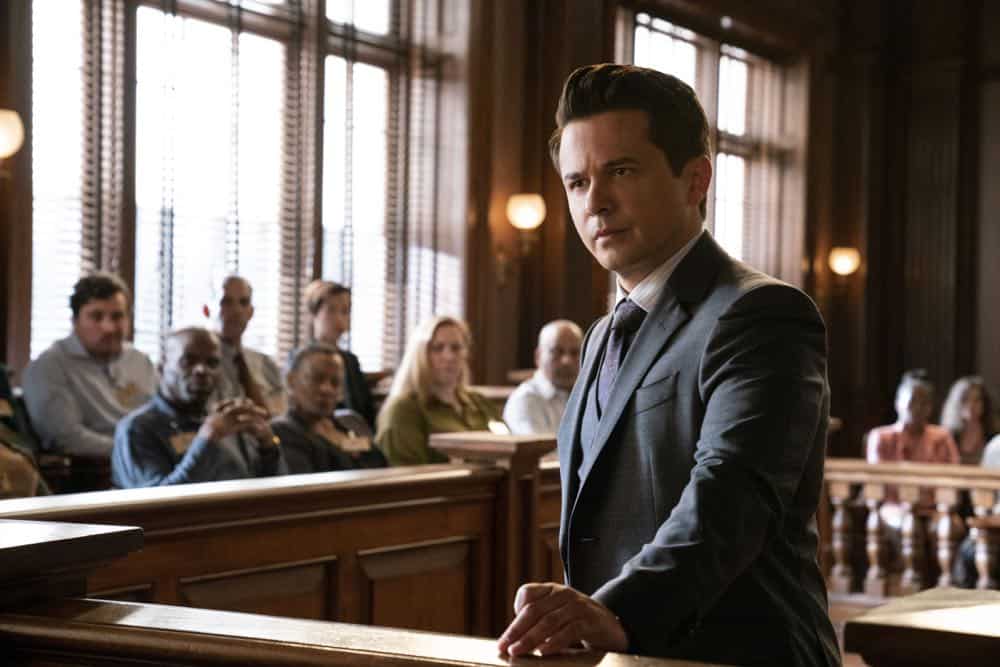 "Jury Duty"--Bull finds himself on the opposite side of voire dire when he must serve jury duty while simultaneously mounting a defense for a woman on trial for killing her daughter's murderer, on BULL, Monday, Oct. 1 (10:00-11:00 PM, ET/PT) on the CBS Television Network. Pictured: Freddy Rodriguez as Benny Col--n Photo: David Giesbrecht/CBS é2018 CBS Broadcasting, Inc. All Rights Reserved