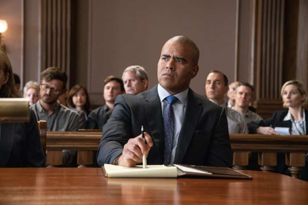 "Jury Duty"--Bull finds himself on the opposite side of voire dire when he must serve jury duty while simultaneously mounting a defense for a woman on trial for killing her daughter's murderer, on BULL, Monday, Oct. 1 (10:00-11:00 PM, ET/PT) on the CBS Television Network. Pictured: Chris Jackson as Chunk Palmer Photo: David Giesbrecht/CBS é2018 CBS Broadcasting, Inc. All Rights Reserved
