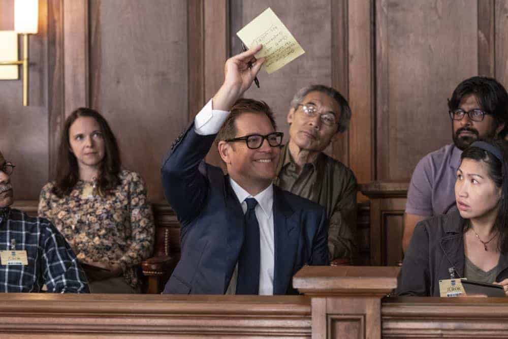 "Jury Duty"--Bull finds himself on the opposite side of voire dire when he must serve jury duty while simultaneously mounting a defense for a woman on trial for killing her daughter's murderer, on BULL, Monday, Oct. 1 (10:00-11:00 PM, ET/PT) on the CBS Television Network. Pictured: Michael Weatherly as Dr. Jason Bull Photo: David Giesbrecht/CBS é2018 CBS Broadcasting, Inc. All Rights Reserved