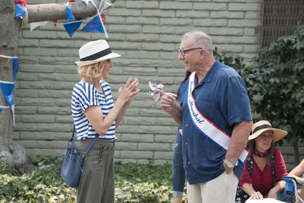 MODERN FAMILY - "I Love a Parade" - The Pritchett-Dunphy-Tucker clan are going to be setting off more than a few fireworks when they get together at the annual Fourth of July parade where Jay will be acting as the grand marshal. Meanwhile, Haley’s goodbye with Arvin before his trip to Switzerland doesn’t go as well as she pictured it and is distracted by the return of an old flame during the 10th season premiere, on "Modern Family," WEDNESDAY, SEPT. 26 (9:00-9:31 p.m. EDT), on The ABC Television Network. (ABC/Kelsey McNeal) JULIE BOWEN, ED O'NEILL