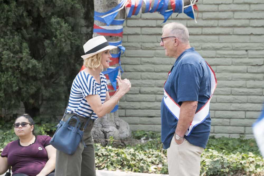 MODERN FAMILY - "I Love a Parade" - The Pritchett-Dunphy-Tucker clan are going to be setting off more than a few fireworks when they get together at the annual Fourth of July parade where Jay will be acting as the grand marshal. Meanwhile, Haley’s goodbye with Arvin before his trip to Switzerland doesn’t go as well as she pictured it and is distracted by the return of an old flame during the 10th season premiere, on "Modern Family," WEDNESDAY, SEPT. 26 (9:00-9:31 p.m. EDT), on The ABC Television Network. (ABC/Kelsey McNeal) JULIE BOWEN, ED O'NEILL