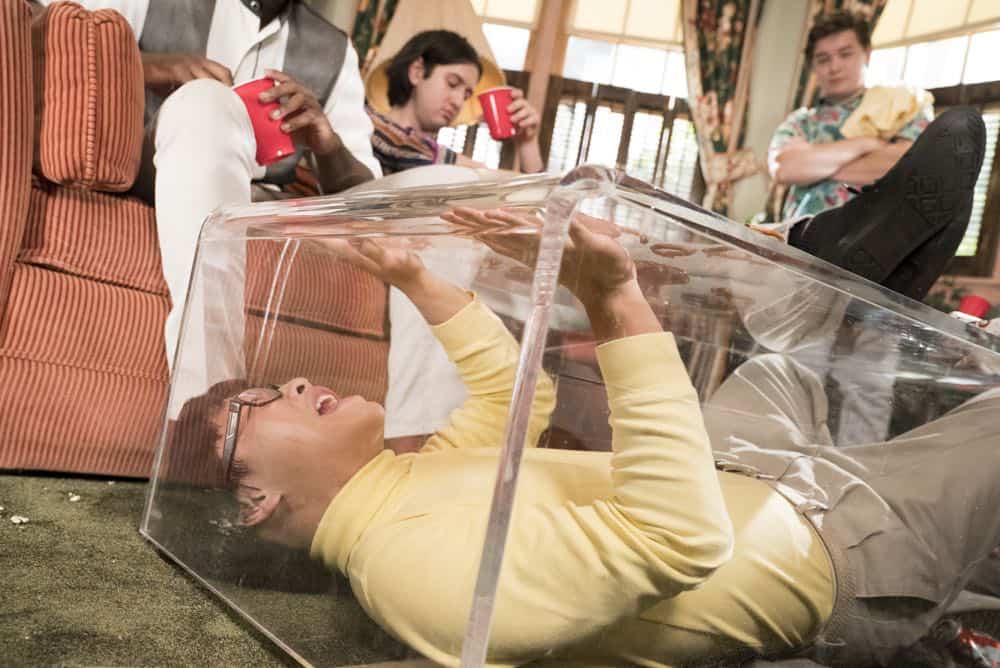 THE GOLDBERGS - "Sixteen Candles" - It’s Adam’s 16th birthday, but his parents are too distracted by Barry and Lainey’s engagement and Erica’s band ambitions to remember their youngest son’s big day. But the situation presents an opportunity for Adam to ask Erica to put him on the high school social map. Meanwhile, Beverly thinks she can scare Barry and Lainey straight with the reality of being adults, on the season premiere of "The Goldbergs," WEDNESDAY, SEPT. 26 (8:00–8:30 p.m. EDT), on The ABC Television Network. (ABC/Mitch Haaseth) KENNY RIDWAN THE GOLDBERGS - "Sixteen Candles" - It’s Adam’s 16th birthday, but his parents are too distracted by Barry and Lainey’s engagement and Erica’s band ambitions to remember their youngest son’s big day. But the situation presents an opportunity for Adam to ask Erica to put him on the high school social map. Meanwhile, Beverly thinks she can scare Barry and Lainey straight with the reality of being adults, on the season premiere of "The Goldbergs," WEDNESDAY, SEPT. 26 (8:00–8:30 p.m. EDT), on The ABC Television Network. (ABC/Mitch Haaseth) KENNY RIDWAN