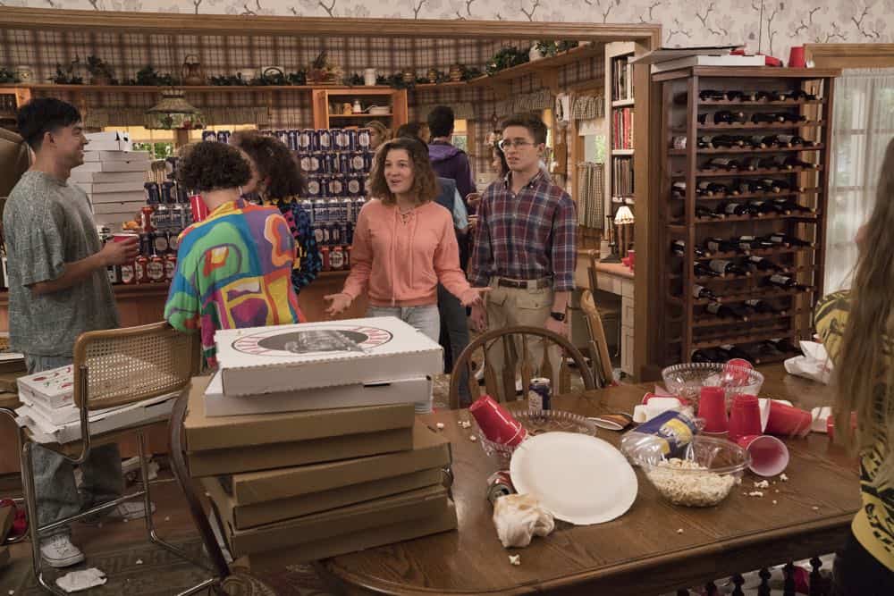 THE GOLDBERGS - "Sixteen Candles" - It’s Adam’s 16th birthday, but his parents are too distracted by Barry and Lainey’s engagement and Erica’s band ambitions to remember their youngest son’s big day. But the situation presents an opportunity for Adam to ask Erica to put him on the high school social map. Meanwhile, Beverly thinks she can scare Barry and Lainey straight with the reality of being adults, on the season premiere of "The Goldbergs," WEDNESDAY, SEPT. 26 (8:00–8:30 p.m. EDT), on The ABC Television Network. (ABC/Mitch Haaseth) STEPHANIE KATHERINE GRANT, SEAN GIAMBRONE