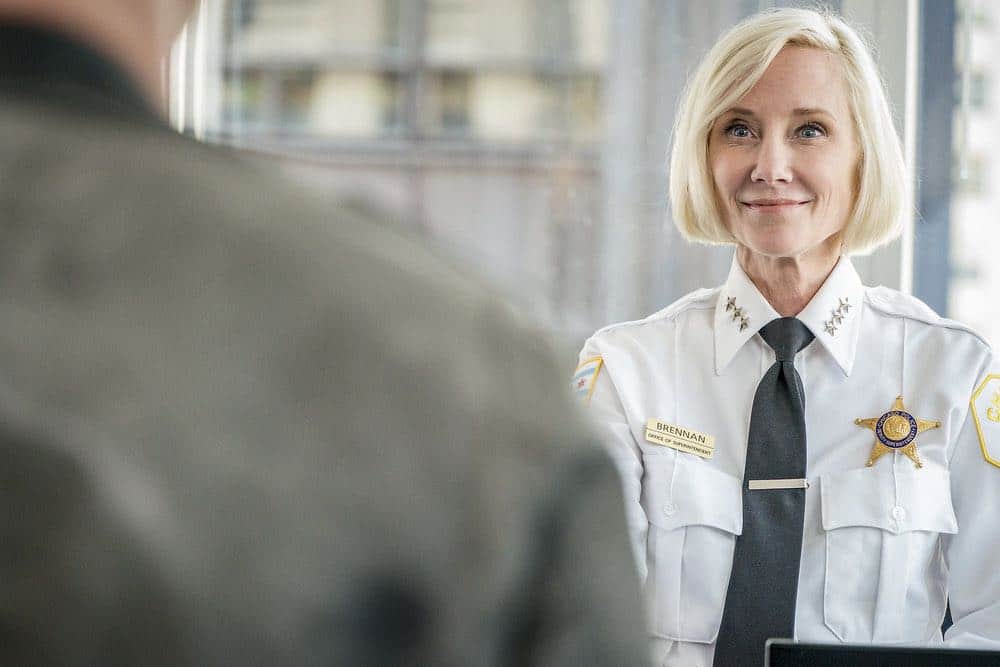 CHICAGO P.D. -- "New Normal" Episode 601 -- Pictured: Anne Heche as Katherine Brennan -- (Photo by: Matt Dinerstein/NBC) CHICAGO P.D. -- "New Normal" Episode 601 -- Pictured: Anne Heche as Katherine Brennan -- (Photo by: Matt Dinerstein/NBC)