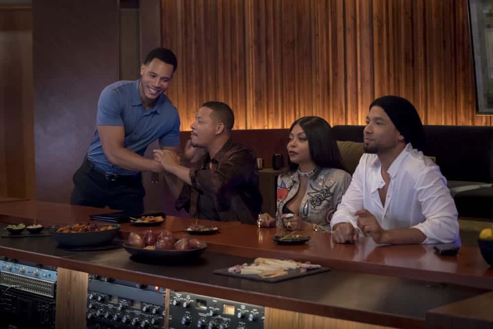 EMPIRE: L-R: Trai Byers, Terrence Howard, Taraji P. Henson and Jussie Smollett in the "Steal From the Thief" Season Five premiere episode of EMPIRE airing Wednesday, September 26 (8:00-9:00 PM ET/PT) on FOX. @2018 Fox Broadcasting Co. CR: Chuck Hodes/FOX EMPIRE: L-R: Trai Byers, Terrence Howard, Taraji P. Henson and Jussie Smollett in the "Steal From the Thief" Season Five premiere episode of EMPIRE airing Wednesday, September 26 (8:00-9:00 PM ET/PT) on FOX. @2018 Fox Broadcasting Co. CR: Chuck Hodes/FOX