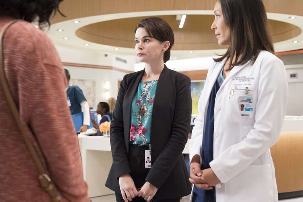 THE GOOD DOCTOR - "Middle Ground" - As Shaun pushes back against Dr. Melendez in order to treat a gravely ill hospital janitor and deal with the return of Lea, Dr. Lim risks a lawsuit and her career to help a teenage girl repair the damage caused by an archaic custom. Meanwhile, Dr. Glassman exercises demanding oversight with Dr. Blaize in choosing a doctor for his brain surgery, on the "The Good Doctor," MONDAY, OCT. 1 (10:00-11:00 p.m. EDT), on The ABC Television Network. (ABC/Bettina Strauss) JORDANA LARGY, CHRISTINA CHANG