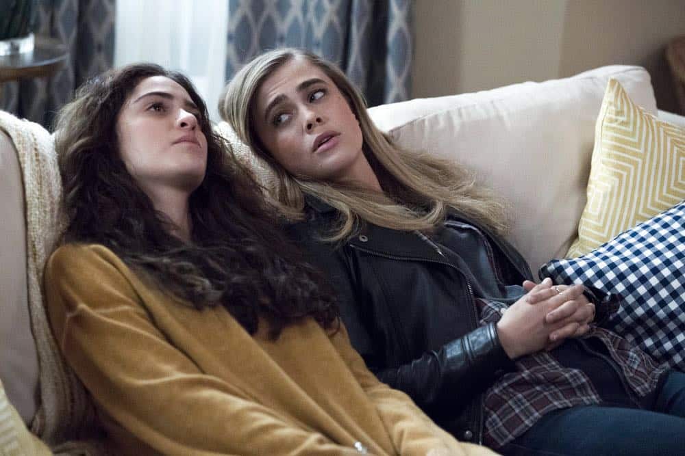 MANIFEST -- "Reentry" Episode 102 -- Pictured: (l-r) Luna Blaise as Olive Stone, Melissa Roxburgh as Michaela Stone -- (Photo by: Virginia Sherwood/NBC) MANIFEST -- "Reentry" Episode 102 -- Pictured: (l-r) Luna Blaise as Olive Stone, Melissa Roxburgh as Michaela Stone -- (Photo by: Virginia Sherwood/NBC)