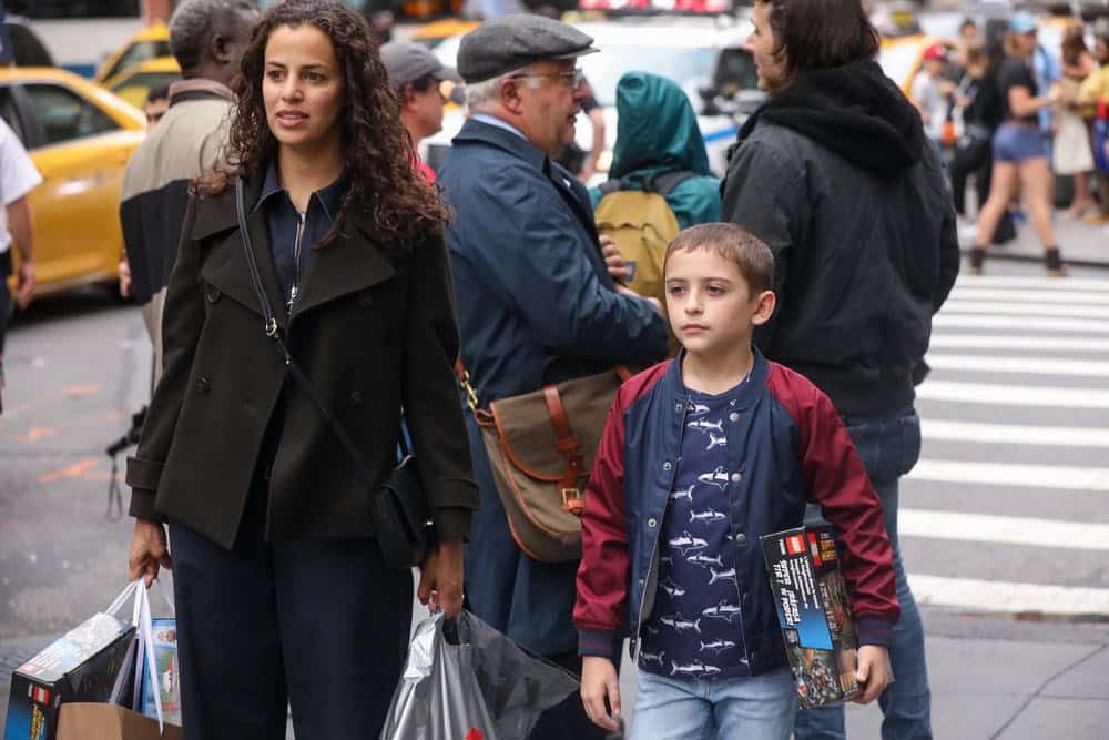 MANIFEST -- "Reentry" Episode 102 -- Pictured: (l-r) Athena Karkanis as Grace Stone, Jack Messina as Cal Stone -- (Photo by: Craig Blankenhorn/NBC)