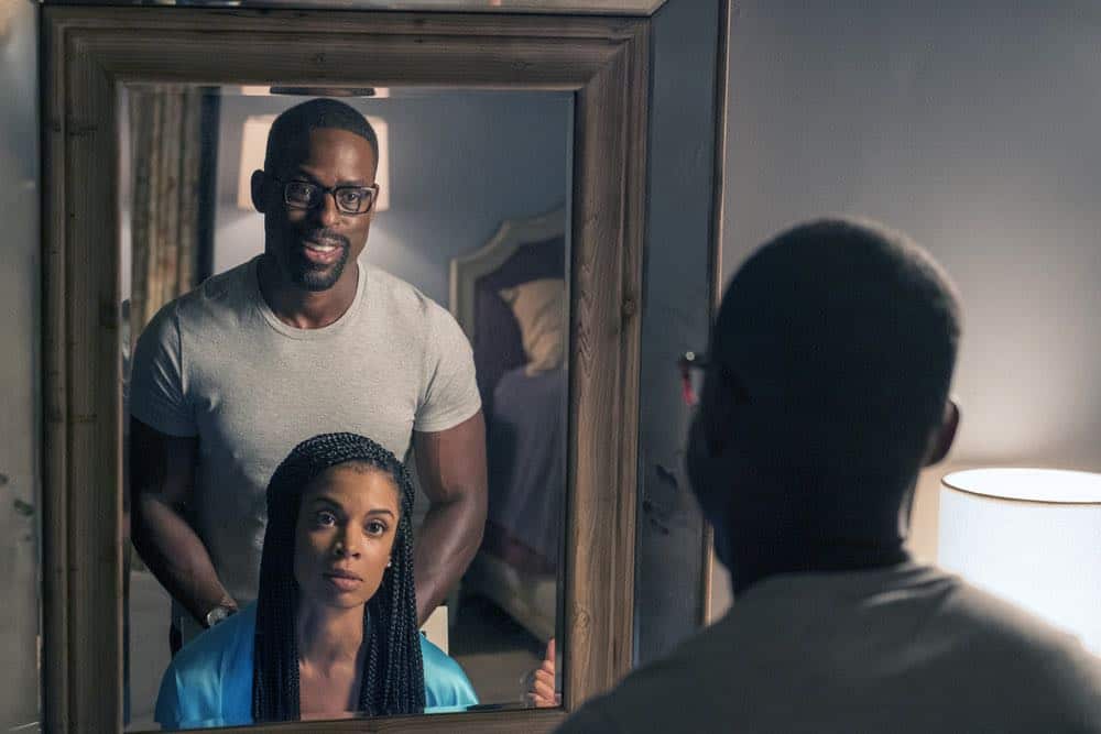 THIS IS US -- "A Philadelphia Story" Episode 302 -- Pictured: (l-r) Sterling K. Brown as Randall Pearson, Susan Kelechi Watson as Beth Pearson -- (Photo by: Ron Batzdorff/NBC) THIS IS US -- "A Philadelphia Story" Episode 302 -- Pictured: (l-r) Sterling K. Brown as Randall Pearson, Susan Kelechi Watson as Beth Pearson -- (Photo by: Ron Batzdorff/NBC)