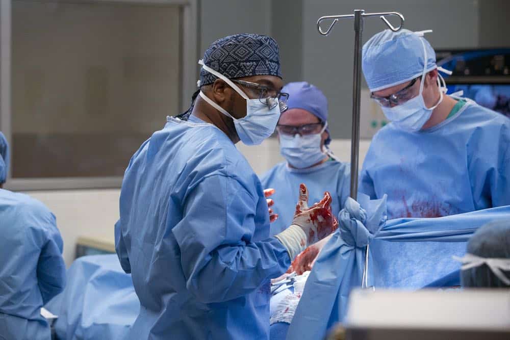 NEW AMSTERDAM -- "Rituals" Episode 102 -- Pictured: Jocko Sims as Dr. Floyd Reynolds -- (Photo by: Francisco Roman/NBC)