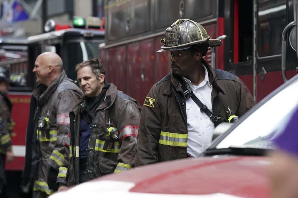CHICAGO FIRE -- "Going to War" Episode 702 -- Pictured: (l-r) Tony Ferraris as Tony, Eamonn Walker as Chief Boden -- (Photo by: Elizabeth Morris/NBC)