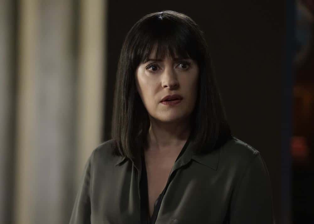 "300" -- When Reid and Garcia are abducted by Benjamin Merva (Michael Hogan), it's up to the rest of the team to find them. The BAU finds surprising clues in their own history to solve why the two heroes have been targeted by a mass murderer. It's a race to save them before a "Believers" prophecy is fulfilled, on the 14th season premiere of CRIMINAL MINDS, Wednesday, Oct. 3 (10:00-11:00 PM, ET/PT) on the CBS Television Network. Pictured: Paget Brewster (Emily Prentiss) Photo: Cliff Lipson/CBS é2018 CBS Broadcasting, Inc. All Rights Reserved