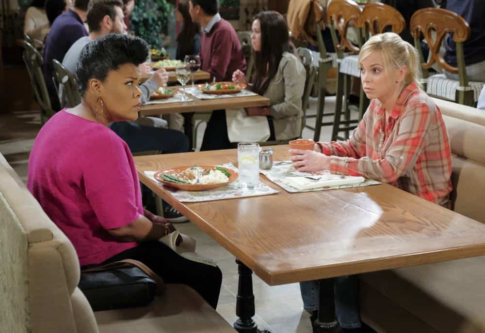 "Go-Go Boots and a Butt Cushion" -- When Christy doesn't need Gambler's Anonymous anymore, Bonnie vehemently disagrees, on MOM, Thursday, date (9:01-9:31 PM, ET/PT) on the CBS Television Network. Pictured L to R: Yvette Nicole Brown as Nora and Anna Faris as Christy. Photo: Darren Michaels/Warner Bros. Entertainment Inc. é 2018 WBEI. All rights reserved. "Go-Go Boots and a Butt Cushion" -- When Christy doesn't need Gambler's Anonymous anymore, Bonnie vehemently disagrees, on MOM, Thursday, date (9:01-9:31 PM, ET/PT) on the CBS Television Network. Pictured L to R: Yvette Nicole Brown as Nora and Anna Faris as Christy. Photo: Darren Michaels/Warner Bros. Entertainment Inc. é 2018 WBEI. All rights reserved.