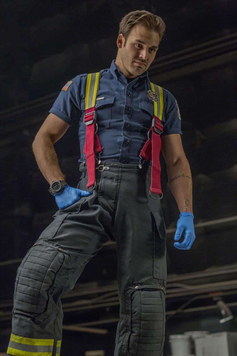 9-1-1: Ryan Guzman in the “Stuck” episode of 9-1-1 airing Monday, Oct. 8 (9:00-10:00 PM ET/PT) on FOX. © 2018 FOX Broadcasting. CR: Jack Zeman / FOX. 9-1-1: Ryan Guzman in the “Stuck” episode of 9-1-1 airing Monday, Oct. 8 (9:00-10:00 PM ET/PT) on FOX. © 2018 FOX Broadcasting. CR: Jack Zeman / FOX.