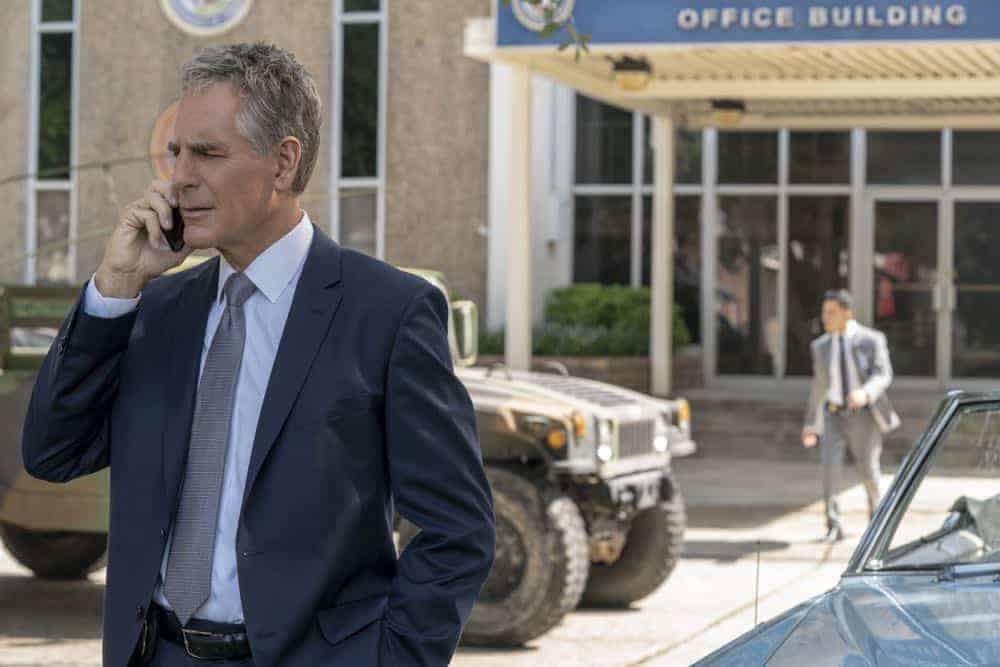 "Diplomatic Immunity" -- While NCIS investigates the murder of a Navy intelligence officer killed during a conference for foreign diplomats, the key witness cozies up to Sebastian. Also, Pride has some trouble adjusting to his new position at the agency, on NCIS: NEW ORLEANS, Tuesday, Oct. 9 (10:00-11:00 PM, ET/PT) on the CBS Television Network. Pictured: Scott Bakula as Special Agent Dwayne Pride Photo: Skip Bolen/CBS é2018 CBS Broadcasting, Inc. All Rights Reserved