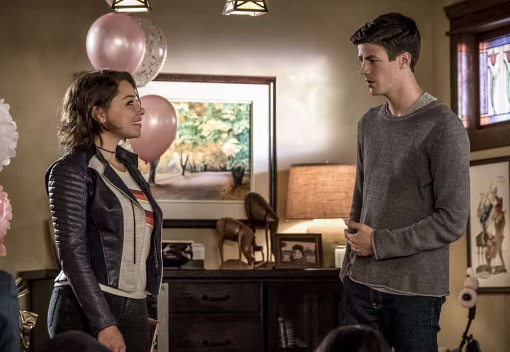 The Flash -- "Nora" -- Image Number: FLA501a_0170.jpg -- Pictured (L-R): Jessica Parker Kennedy as Nora West - Allen and Grant Gustin as Barry Allen -- Photo: Katie Yu/The CW -- é 2018 The CW Network, LLC. All rights reserved