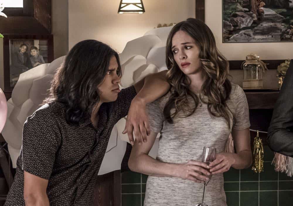 The Flash -- "Nora" -- Image Number: FLA501a_0391.jpg -- Pictured (L-R): Carlos Valdes as Cisco Ramon and Danielle Panabaker as Caitlin Snow -- Photo: Katie Yu/The CW -- é 2018 The CW Network, LLC. All rights reserved The Flash -- "Nora" -- Image Number: FLA501a_0391.jpg -- Pictured (L-R): Carlos Valdes as Cisco Ramon and Danielle Panabaker as Caitlin Snow -- Photo: Katie Yu/The CW -- é 2018 The CW Network, LLC. All rights reserved