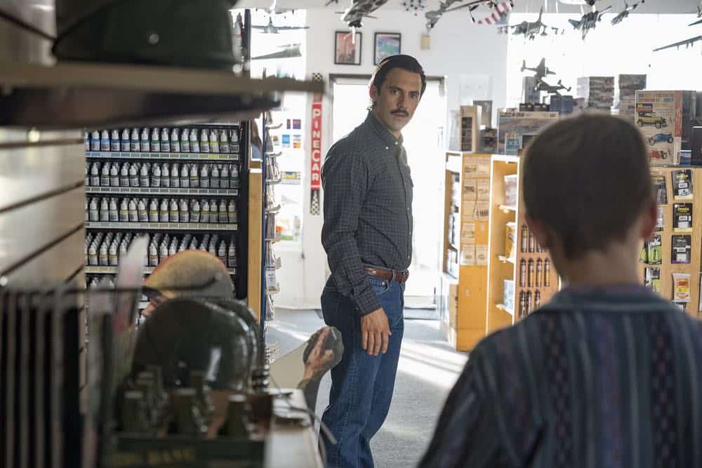 THIS IS US -- "Katie Girls" Episode 303 -- Pictured: Milo Ventimiglia as Jack -- (Photo by: Ron Batzdorff/NBC) THIS IS US -- "Katie Girls" Episode 303 -- Pictured: Milo Ventimiglia as Jack -- (Photo by: Ron Batzdorff/NBC)