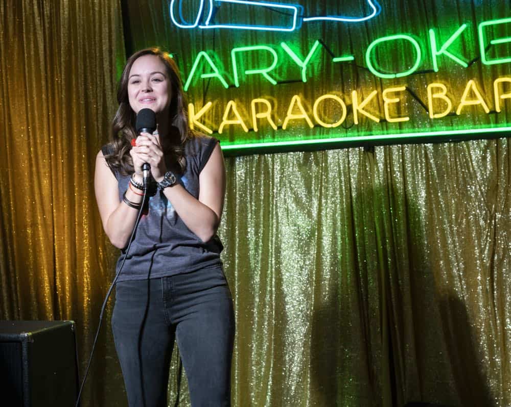 THE GOLDBERGS - "RAD!" - Erica thinks all of her singing dreams are going to come true when she lands a job at the new karaoke bar in town. But when she's tasked with bringing in more customers, will Erica regret turning to Beverly for help? Meanwhile, Murray tries to teach Barry and Lainey how to be financially responsible adults, on "The Goldbergs," WEDNESDAY, OCT. 10 (8:00-8:30 p.m. EDT), on The ABC Television Network. (ABC/Ron Tom) HAYLEY ORRANTIA