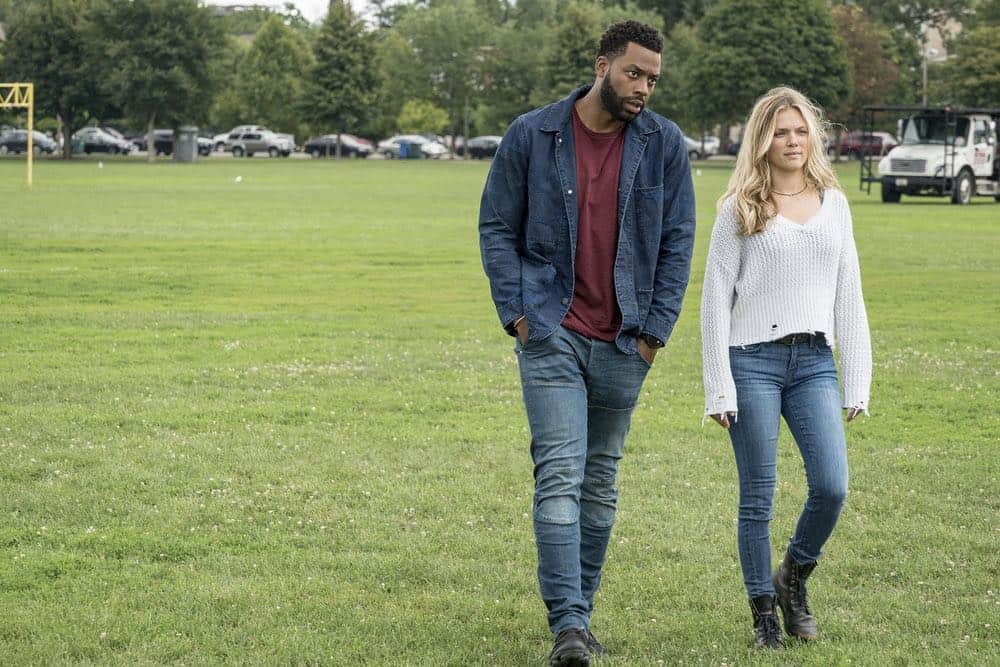 CHICAGO P.D. -- "Bad Boys" Episode 603 -- Pictured: (l-r) LaRoyce Hawkins as Kevin Atwater, Tracy Spiridakos as Hailey Upton -- (Photo by: Matt Dinerstein/NBC)