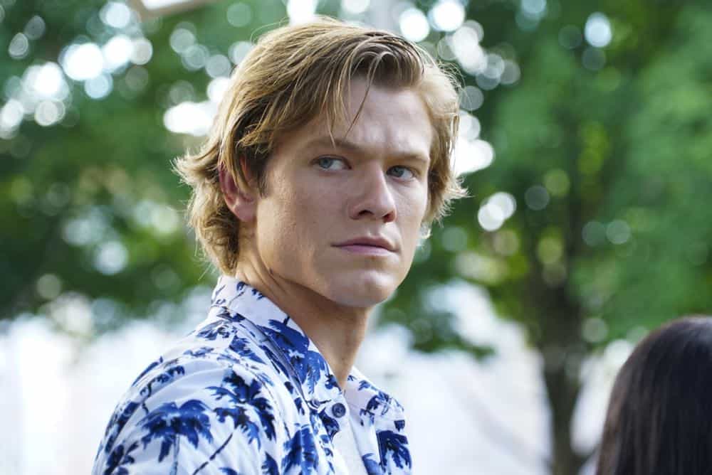 "Bozer + Booze + Back to School" -- MacGyver, Riley, Bozer and Leanna go undercover on a college campus to smoke out a deep-cover operative who is recruiting students to carry out deadly attacks around the world. Also, Jack joins bounty hunter Billy Colton (Lance Gross) in the hunt for a bail jumper but is concerned when he finds out Billy offered Riley a job, on MACGYVER, Friday, Oct. 12 (8:00-9:00 PM, ET/PT) on the CBS Television Network. Pictured: Lucas Till Photo: Annette Brown/CBS é2018 CBS Broadcasting, Inc. All Rights Reserved
