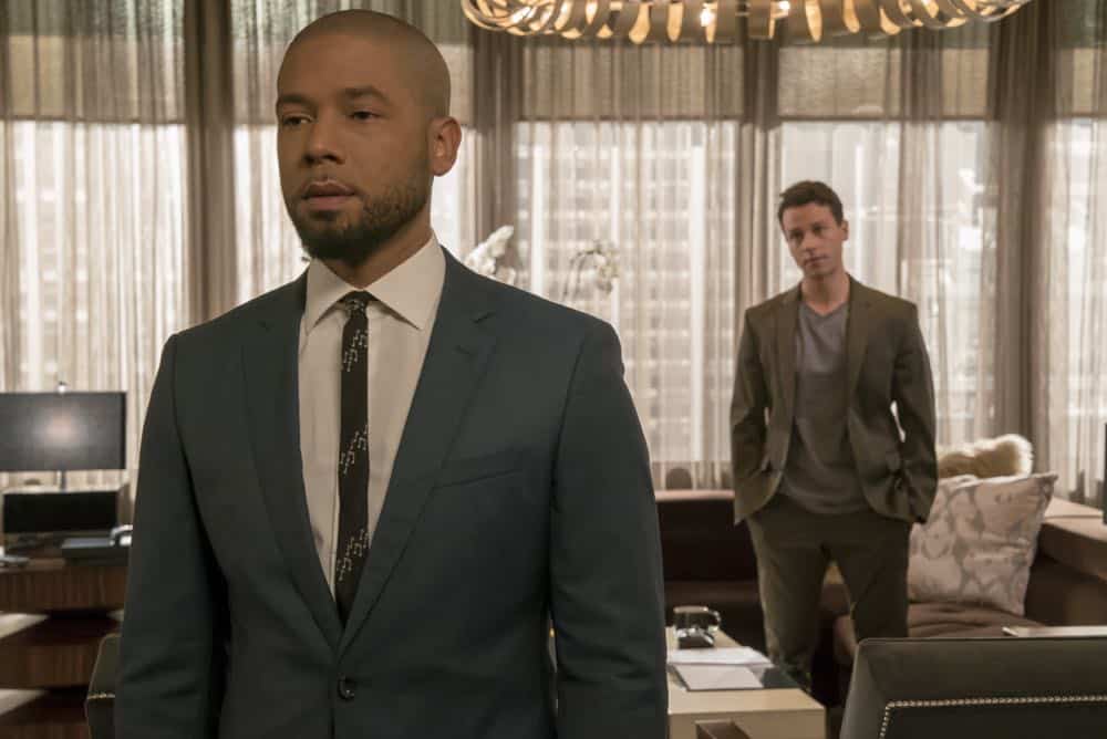 EMPIRE: L-R: Jussie Smollett and A.Z. Kelsey in the "Pride" episode of EMPIRE airing Wednesday, Oct. 10 (8:00-9:00 PM ET/PT) on FOX. @2018 Fox Broadcasting Co. CR: Chuck Hodes/FOX. EMPIRE: L-R: Jussie Smollett and A.Z. Kelsey in the "Pride" episode of EMPIRE airing Wednesday, Oct. 10 (8:00-9:00 PM ET/PT) on FOX. @2018 Fox Broadcasting Co. CR: Chuck Hodes/FOX.