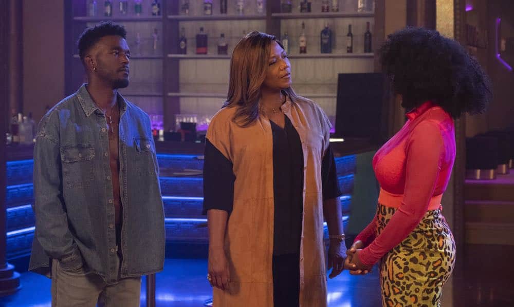 STAR: L-R: Luke James, Queen Latifah and Brandy Norwood in the "A Family Affair" episode of STAR airing Wednesday, Oct. 10 (9:00-10:00 PM ET/PT) on FOX. ©2018 Fox Broadcasting Co. CR: Wilford Harewood/FOX