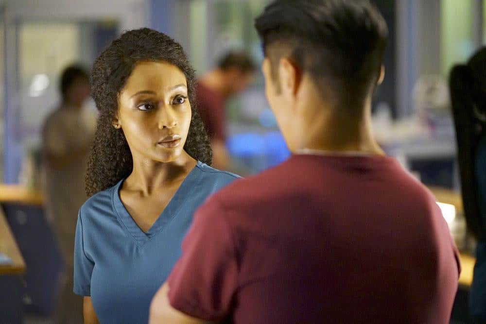 CHICAGO MED -- "Heavy Is The Head" Episode 403 -- Pictured: Yaya DaCosta as April Sexton -- (Photo by: Elizabeth Sisson/NBC)