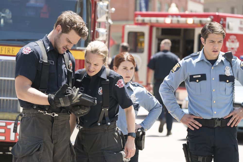 STATION 19 - "Under The Surface" - It's a life-and-death situation when a young boy falls into water pipes beneath the city of Seattle. With the clock ticking, the firefighters of Station 19 jump into action to save his life, on ABC's "Station 19," THURSDAY, OCT. 11 (9:01-10:00 p.m. EDT), on The ABC Television Network. (ABC/Eric McCandless) GREY DAMON, DANIELLE SAVRE, STEFANIE BLACK, ALBERTO FREZZA STATION 19 - "Under The Surface" - It's a life-and-death situation when a young boy falls into water pipes beneath the city of Seattle. With the clock ticking, the firefighters of Station 19 jump into action to save his life, on ABC's "Station 19," THURSDAY, OCT. 11 (9:01-10:00 p.m. EDT), on The ABC Television Network. (ABC/Eric McCandless) GREY DAMON, DANIELLE SAVRE, STEFANIE BLACK, ALBERTO FREZZA