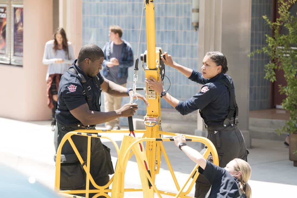 STATION 19 - "Under The Surface" - It's a life-and-death situation when a young boy falls into water pipes beneath the city of Seattle. With the clock ticking, the firefighters of Station 19 jump into action to save his life, on ABC's "Station 19," THURSDAY, OCT. 11 (9:01-10:00 p.m. EDT), on The ABC Television Network. (ABC/Eric McCandless) OKIERIETE ONAODOWAN, BARRETT DOSS