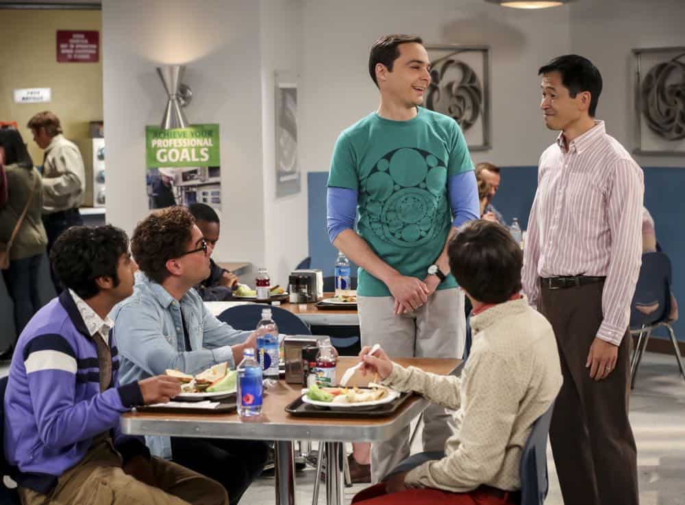 "The Tam Turbulence" -- Pictured: Rajesh Koothrappali (Kunal Nayyar), Leonard Hofstadter (Johnny Galecki), Sheldon Cooper (Jim Parsons), Howard Wolowitz (Simon Helberg) and Tam (Robert Wu). When Sheldon won't tell anyone why he's never mentioned Tam (Robert Wu), his childhood best friend, Leonard takes matters into his own hands. Also, Bernadette and Penny take out Raj's fiancée, Anu (Rati Gupta), for dinner to get the skinny on her, on THE BIG BANG THEORY, Thursday, Oct. 11 (8:00-8:31 PM, ET/PT) on the CBS Television Network. Jerry O'Connell returns as Sheldon's brother, George. Photo: Michael Yarish/CBS é2018 CBS Broadcasting, Inc. All Rights Reserved. "The Tam Turbulence" -- Pictured: Rajesh Koothrappali (Kunal Nayyar), Leonard Hofstadter (Johnny Galecki), Sheldon Cooper (Jim Parsons), Howard Wolowitz (Simon Helberg) and Tam (Robert Wu). When Sheldon won't tell anyone why he's never mentioned Tam (Robert Wu), his childhood best friend, Leonard takes matters into his own hands. Also, Bernadette and Penny take out Raj's fiancée, Anu (Rati Gupta), for dinner to get the skinny on her, on THE BIG BANG THEORY, Thursday, Oct. 11 (8:00-8:31 PM, ET/PT) on the CBS Television Network. Jerry O'Connell returns as Sheldon's brother, George. Photo: Michael Yarish/CBS é2018 CBS Broadcasting, Inc. All Rights Reserved.