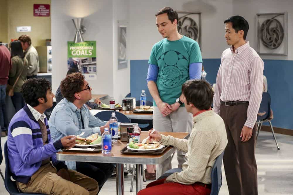 "The Tam Turbulence" -- Pictured: Rajesh Koothrappali (Kunal Nayyar), Leonard Hofstadter (Johnny Galecki), Sheldon Cooper (Jim Parsons), Howard Wolowitz (Simon Helberg) and Tam (Robert Wu). When Sheldon won't tell anyone why he's never mentioned Tam (Robert Wu), his childhood best friend, Leonard takes matters into his own hands. Also, Bernadette and Penny take out Raj's fiancée, Anu (Rati Gupta), for dinner to get the skinny on her, on THE BIG BANG THEORY, Thursday, Oct. 11 (8:00-8:31 PM, ET/PT) on the CBS Television Network. Jerry O'Connell returns as Sheldon's brother, George. Photo: Michael Yarish/CBS é2018 CBS Broadcasting, Inc. All Rights Reserved. "The Tam Turbulence" -- Pictured: Rajesh Koothrappali (Kunal Nayyar), Leonard Hofstadter (Johnny Galecki), Sheldon Cooper (Jim Parsons), Howard Wolowitz (Simon Helberg) and Tam (Robert Wu). When Sheldon won't tell anyone why he's never mentioned Tam (Robert Wu), his childhood best friend, Leonard takes matters into his own hands. Also, Bernadette and Penny take out Raj's fiancée, Anu (Rati Gupta), for dinner to get the skinny on her, on THE BIG BANG THEORY, Thursday, Oct. 11 (8:00-8:31 PM, ET/PT) on the CBS Television Network. Jerry O'Connell returns as Sheldon's brother, George. Photo: Michael Yarish/CBS é2018 CBS Broadcasting, Inc. All Rights Reserved.