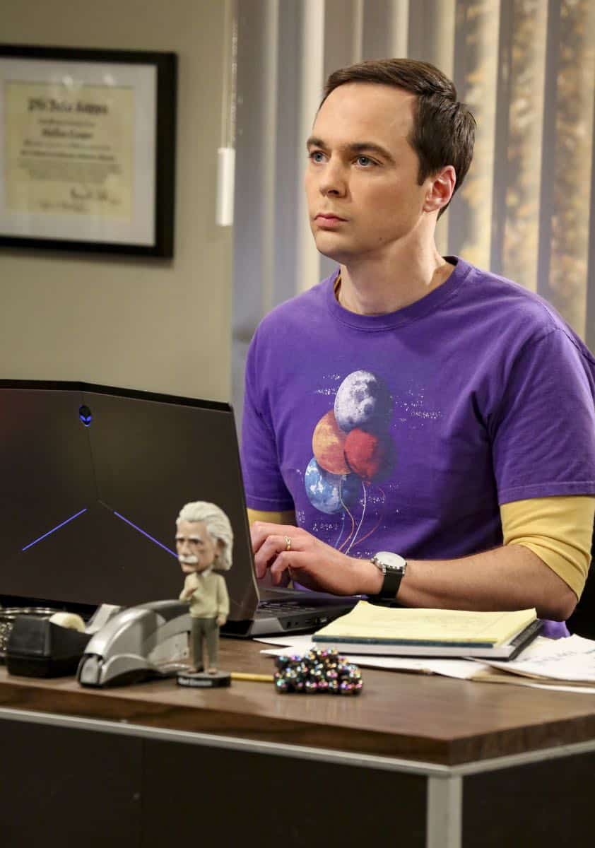 "The Tam Turbulence" -- Pictured: Sheldon Cooper (Jim Parsons). When Sheldon won't tell anyone why he's never mentioned Tam (Robert Wu), his childhood best friend, Leonard takes matters into his own hands. Also, Bernadette and Penny take out Raj's fiancée, Anu (Rati Gupta), for dinner to get the skinny on her, on THE BIG BANG THEORY, Thursday, Oct. 11 (8:00-8:31 PM, ET/PT) on the CBS Television Network. Jerry O'Connell returns as Sheldon's brother, George. Photo: Michael Yarish/CBS é2018 CBS Broadcasting, Inc. All Rights Reserved.