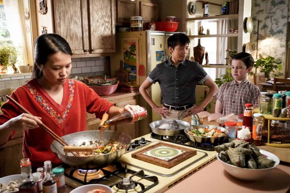 "A Financial Secret and Fish Sauce" - Pictured: Tam (Ryan Phuong) and Sheldon (Iain Armitage). When George Sr. asks Sheldon to keep a secret from Mary, the stress of not being honest drives Sheldon to hideout at Tam's for his first sleepover, on YOUNG SHELDON, Thursday, Oct. 11 (8:31-9:01 PM, ET/PT) on the CBS Television Network. Photo: Robert Voets/Warner Bros. Entertainment Inc. é 2018 WBEI. All rights reserved.